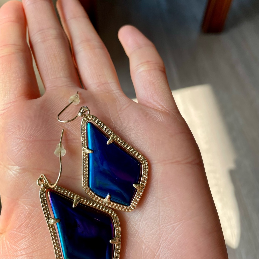 Kendra Scott Black Iridescent Alexandra Earrings